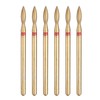 sourcing map 6pcs 200-230 Grits Diamond Grinding Bit 2.3mm Oval