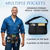 MOODKEY Tool Apron, 12.9x9Inch Garden Apron Adjustable Belt Utility Waist
