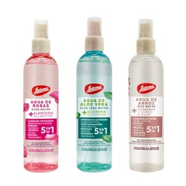Agua de Rosas  Agua de Aloe Vera con Glicerina  Agua de Arroz, tónicos faciales, diferentes usos- 250 ml cada uno                                     