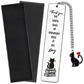 WUMZIRA Thank You Bookmark Leaving Gifts Inspirational Bookmark with Gift Boxes Metal Bookmark Gift for Teacher Teacher Thank You Bookmark for Graduation