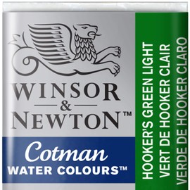 Winsor & Newton Cotman Watercolour Paint Half Pan – Hookers Green Light 314