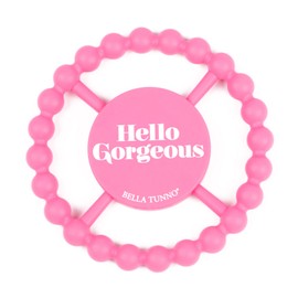 Bella Tunno Happy Teether – Soft & Easy Grip Baby Teether Toy, Silicone Teether Ring to Help Soothe Gums, Non-Toxic and BPA Free, Hello Gorgeous