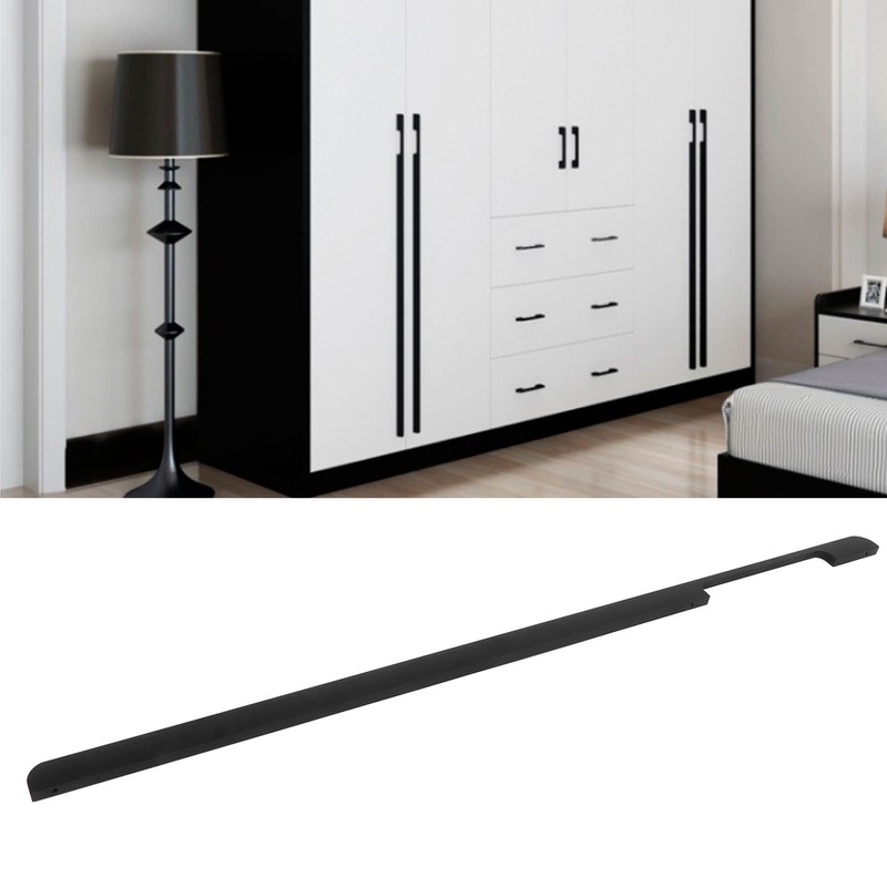 Black Extended Cabinet Door Drawer Handle Pull Modern Simple Furniture