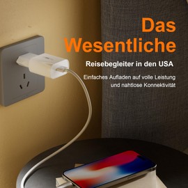GRIFEMA USA Travel Adaptor 4 Pack 6A 250V