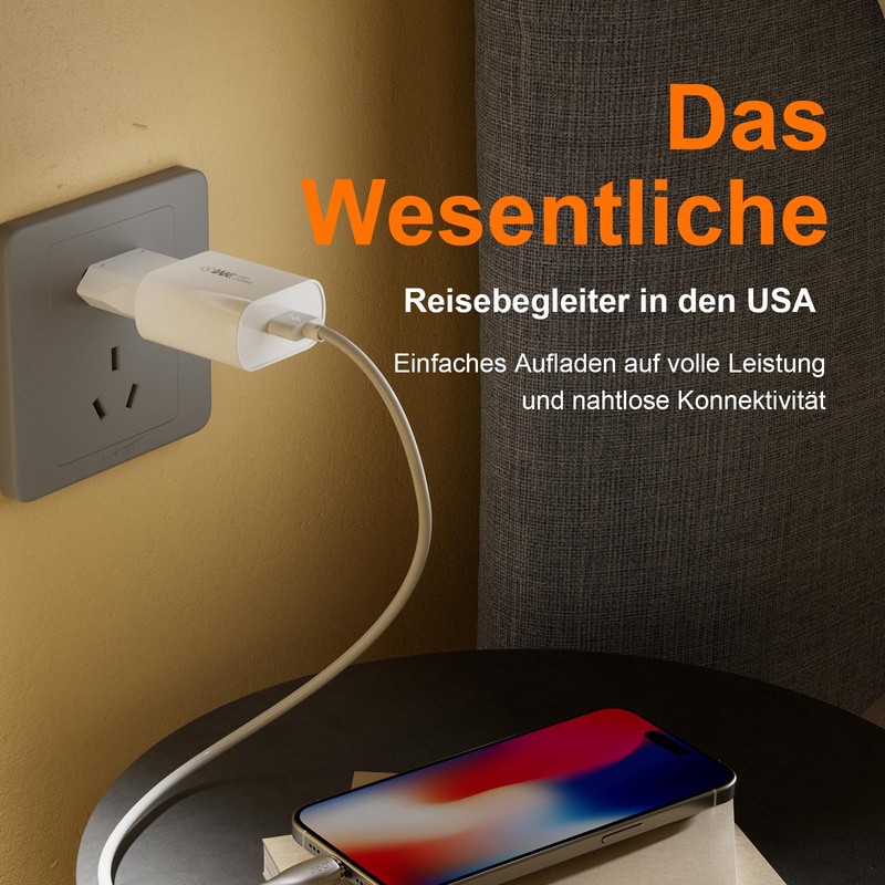 GRIFEMA USA Travel Adaptor 4 Pack 6A 250V