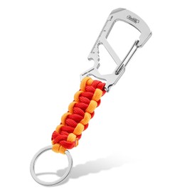 KeyUnity KC00 Paracord Key Chain, Key Chain with Carabiner Paracord Pendant, Braided Lanyard Ring Hook Clip Keyring for Car Keys, Kettles and Outdoor Use, K-kc00-sl10