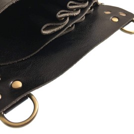 GLASS FROG Scissor Case, 7 Scissors, Square Type, PU Leather, Storage Capacity and Lightweight (Black)