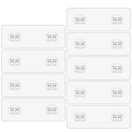 Spiglamm 9 Pack Shower Caddy Adhesive Hooks Replacement, Shower Shelf Adhesive Replacement, Strong Adhesive Shower Hooks for Shower Caddy Shelves Rack Basket Holder