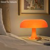 Anykonio Orange Mushroom Lamp, Mid Century Modern Table Lamp for