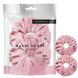 2pcs Velvet Scrunchie, Baby Pink