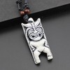 Scddboy Hawaiian Tiki Pendant Necklace for Men Women -Polynesian Tribal