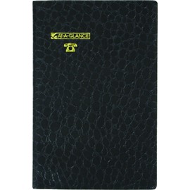 At-A-Glance Crocodile Cover Telephone/Address Book, 5-3/8 x 7-3/4 Inch, Assorted Colors (80403F00)
