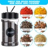 Mimorou 48 Pcs Clear Plastic Spice Jars Spice Bottles with