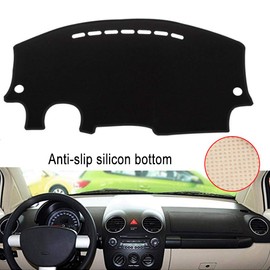 Clidr Dashboard Cover Dash Cover Mat Pad DashMat for 1998-2010 VW Volkswagen Beetle (Black Edge)