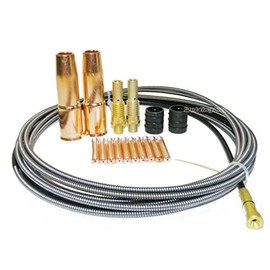 WeldingCity MIG Welding Gun Accessory Kit (.035") Contact Tip-Gas Nozzle-Gas Diffuser-Nozzle Adapter-Wire Liner for Lincoln Magnum 200/250 and Tweco #2 Up to 250A