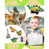 Greingways 4 Pack Dinosaur Pull Back Cars Prefilled Plastic Easter