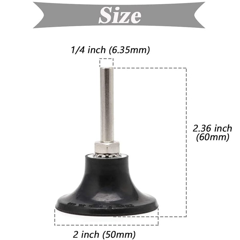 Mesee 2" Disc Pad Holder - 1/4" Shank for Roll