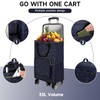 TAMACART Shopping Cart on 5 Swivel Wheels, Foldable Grocery Cart