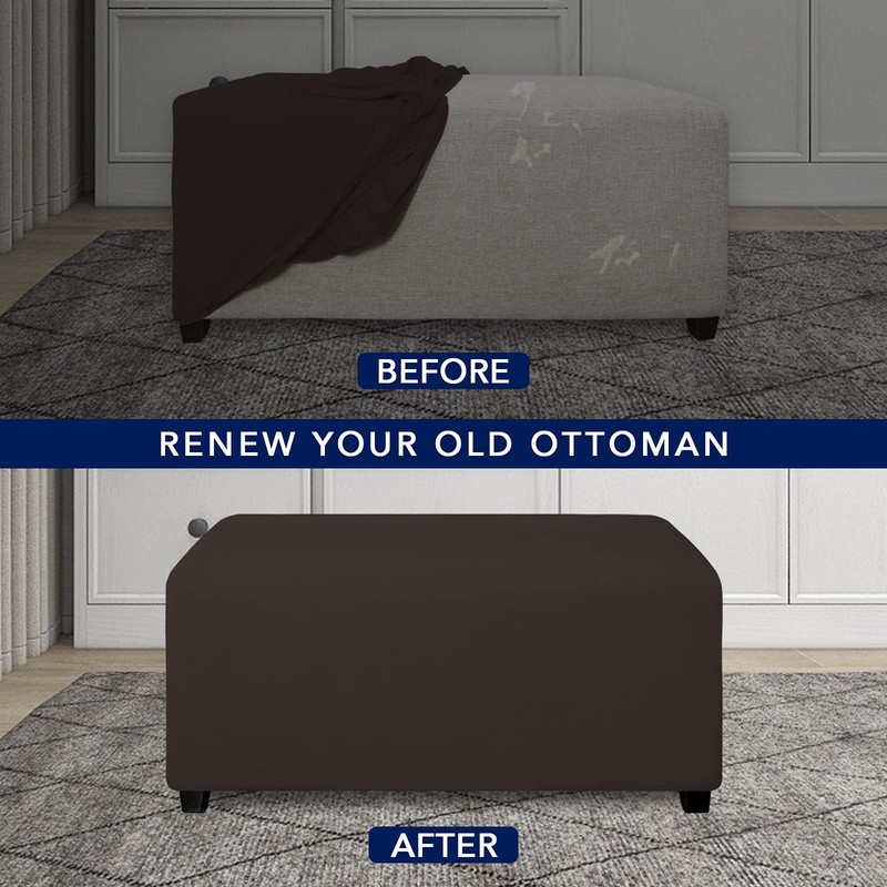 PureFit Super Stretch Soft Form Fit Ottoman Cover Rectangle -