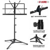 5 Core Music Stand Adjustable Folding Tripod Note Holder For
