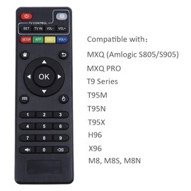 Bincolo Original Replacement Remote Control Controller for MXQ (Amlogic S805/S905), MXQ PRO, T95N, T95M, H96, T9-Series, X96 Android TV Box, Black