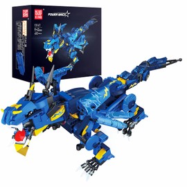 Mould King 13147 Remote Control Dragon Robot Building Blocks Model, 410 Pieces Remote Control Dragon Toy Construction Set as Toy / Gift / Collectibles