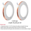 AONUOAO 1/4" Silver Back Copper Foil Tape for Stained Glass,