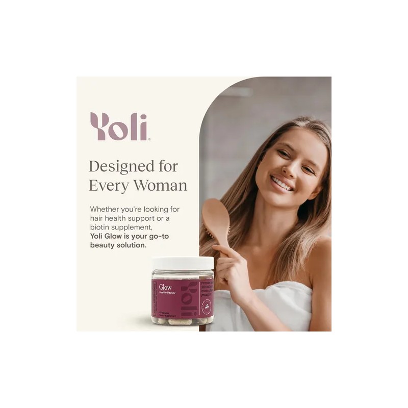 Yoli Glow Vitaminas Cabello Piel Uñas Biotina 5000mcg
