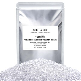 MUBYOK 1.5LB Vanilla Premium Scented Aroma Beads for Making Car Freshies Supplies PreScented Beads for Car Air Freshener Sachets Long-Lasing Scent
