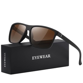 KWHZXGYY Sunglasses Men Polarized Sunglasses for Mens and Womens,Black Retro Sun Glasses Driving Fishing UV Protection