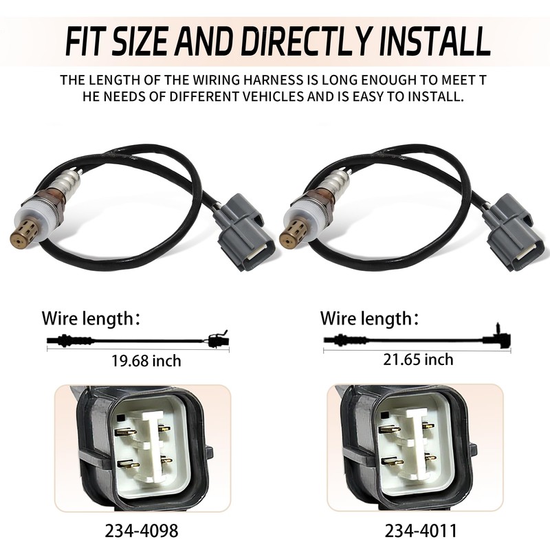 Automost 2Pcs Oxygen Sensor Upstream & Downstream 234-4011 234-4098 Compatible