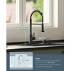 FORIOUS LED Kitchen Faucet with Pull Down Sprayer Black, Modern