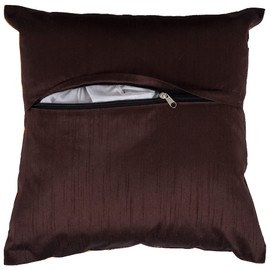 GULAAL ART Ethnic Indian Cushion Covers 18x18 Yellow & Brown Satin Silk Pillow Covers – Set of 2 Luxurious Decorative Cases for Home Décor Soft Elegant Throw Pillow Covers for Living Room Bedroom