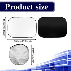 Rebvugr 2PCS Car Sunroof Sunshade, Car Roof Cover, Foldable UV Reflector Reflective Covers Block UV Rays Glare, Universal Auto Accessories Fit for Mini Cooper, Clubman & Countryman R56 (Black)