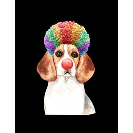 Beagle Beagle Gift For Beagle Owner Hair,afro,red nose NOTEBOOK: 8.5 x 11 Inches, 100 Pages