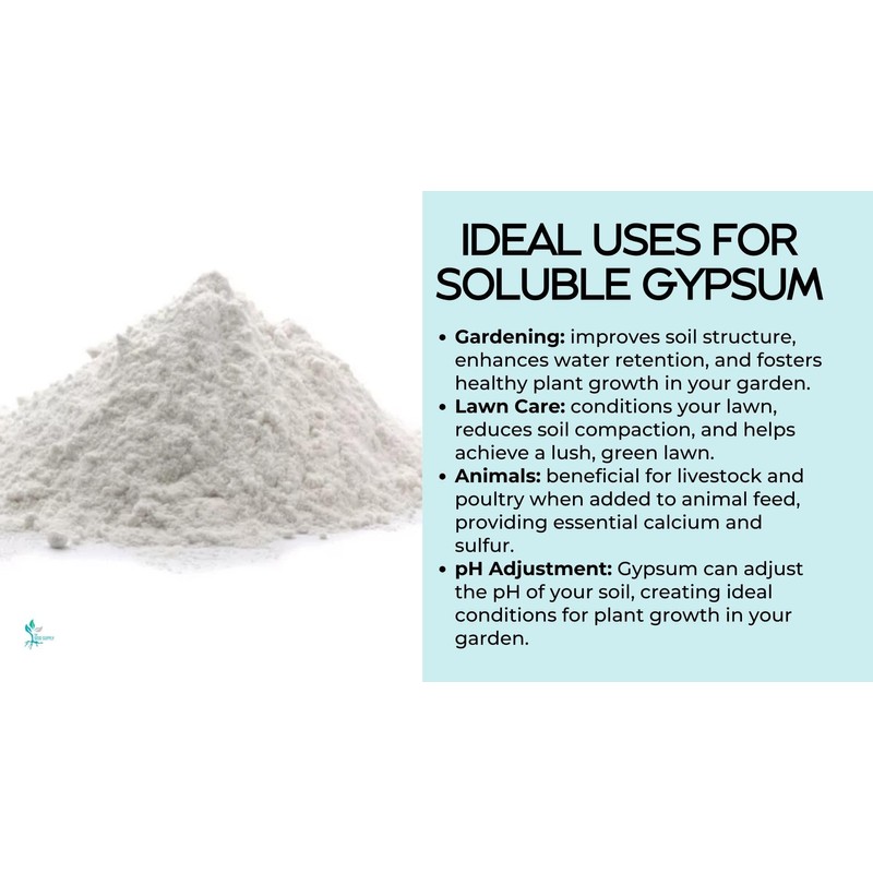 The Seed Supply 5 Pounds Diamond K Gypsum Soluble Grade