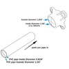 12 Packs PVC Flange for 3/4" PVC Pipe, Table Screw