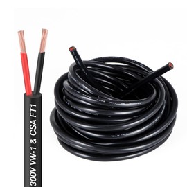 Comdourt 50FT 16 Gauge Wire Automotive, 16 Gauge 2 Conductor Electrical Wire, 16/2 Wire Stranded Tinned Copper Cable for LED Strips Lamps Lighting,UL 2464