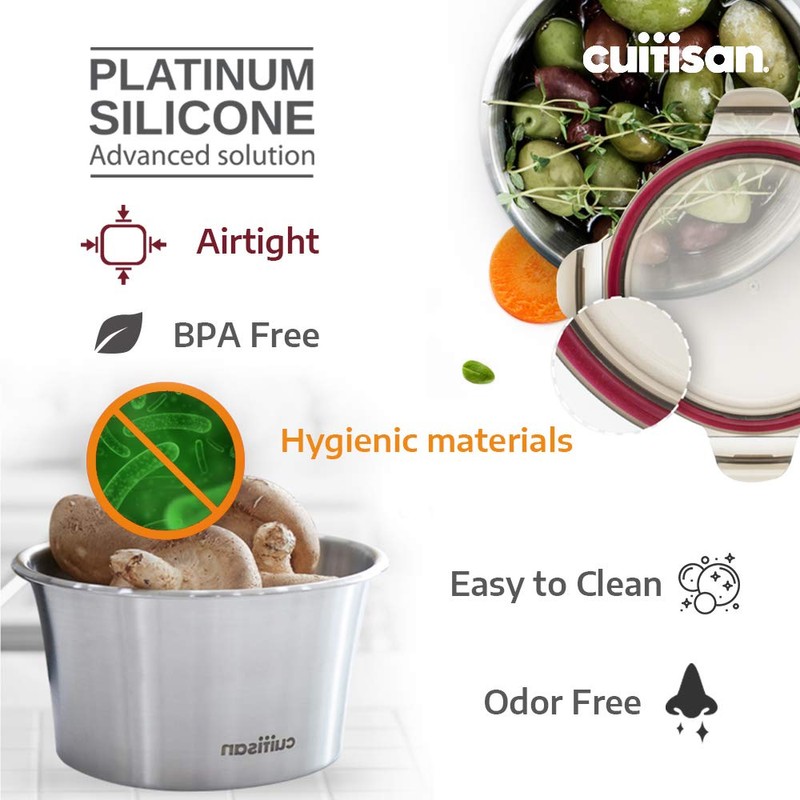 Candl Cuitisan (Flora) Airtight Stainless Steel Container with Round Clip