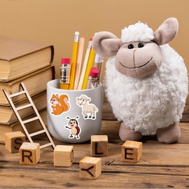 WD&CD 100 Piezas Pegatinas con Bonitos Patrones de Animales, Cartoon Lindas Impermeables, Tarjetas Decoración, Infantiles Pegatinas para Portátiles, Monopatines, Taza de Agua