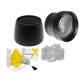 for Sony Cybershot DSC-H7 H9 H50 2.2X High Definition Super Telephoto Lens (72mm) + 5 Piece Cleaning Kit + Metal Adapter Tube Lens Included
