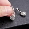 925 Sterling Silver Leverback Earrings for Women Trendy,Silver French Style