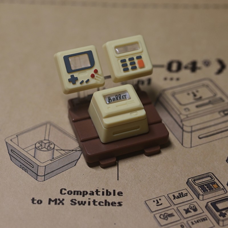 Computer Keycap Backlight Function Classic Delicate Retro Mechanical Keyboard for