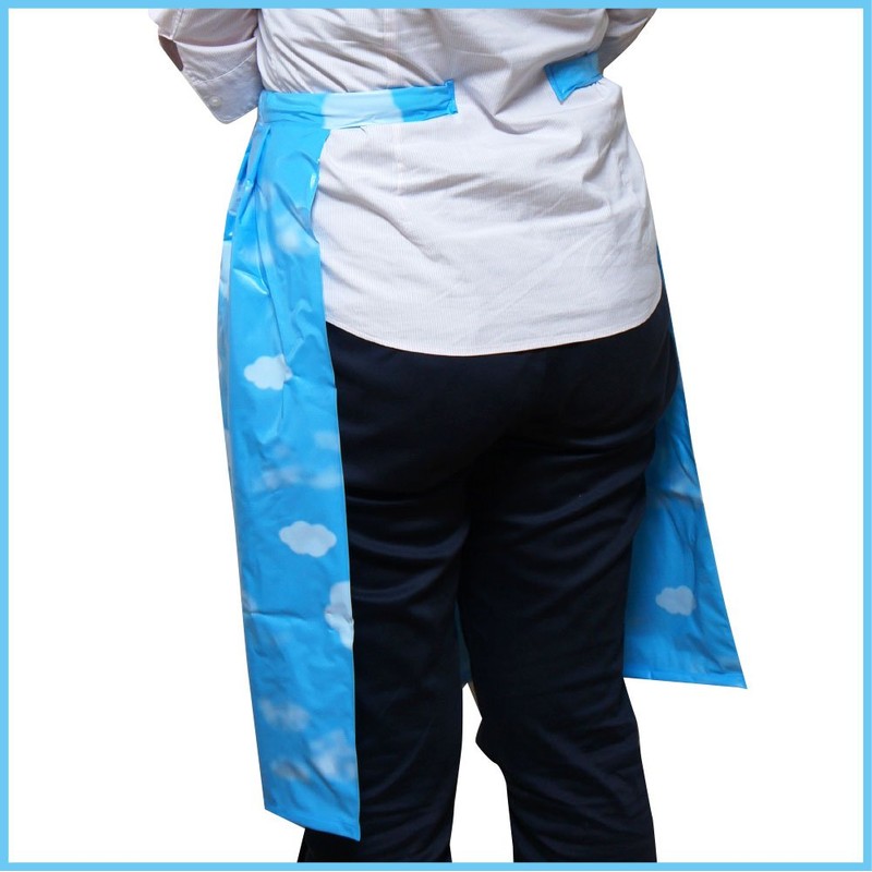 One-touch Waterproof Apron, Polka Dot Pink, One Size Fits Most,