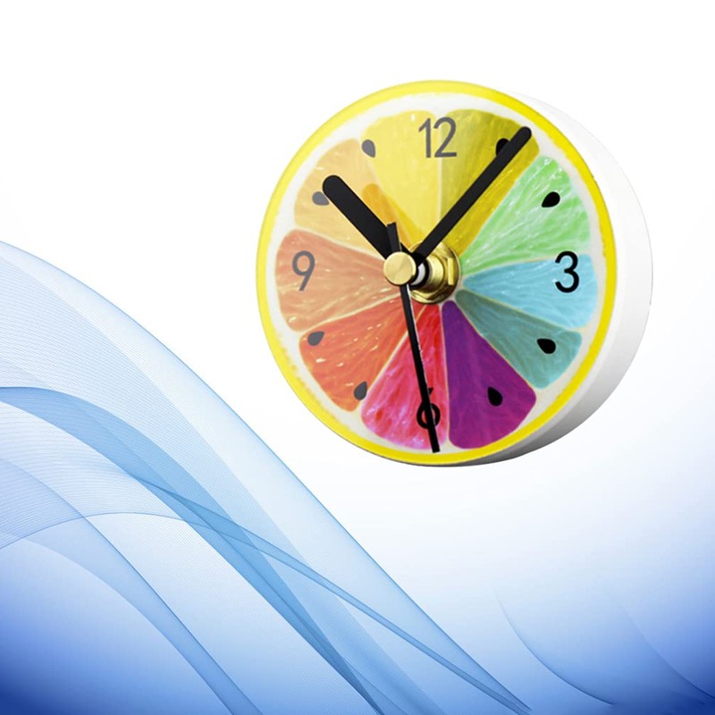 Beavorty Cute Boys and Girls Fridge Clock Magnet Round Fruit