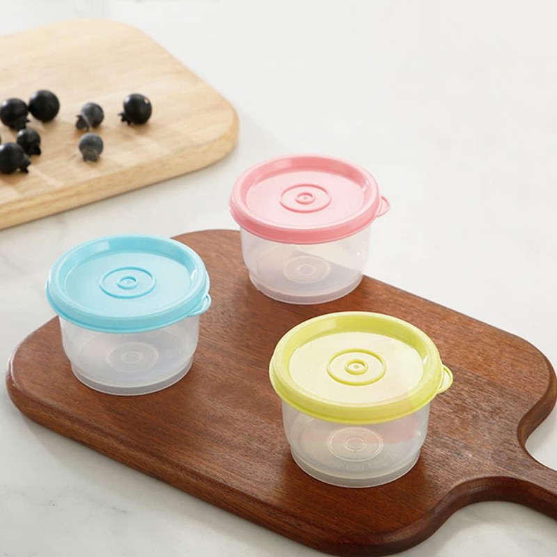 Shirene Small Food Containers with Lids,6 Pcs 150ml Food Containers