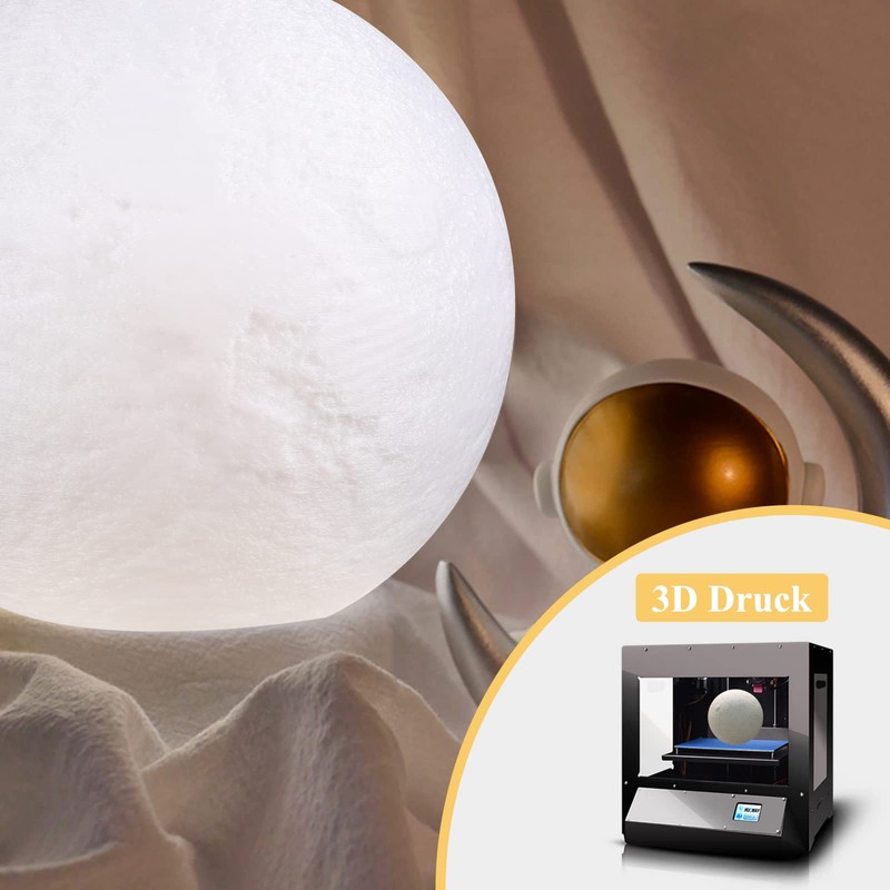 Moon Lamp 3D Print, Moon Lamp Ball 15 cm, Lunalamp