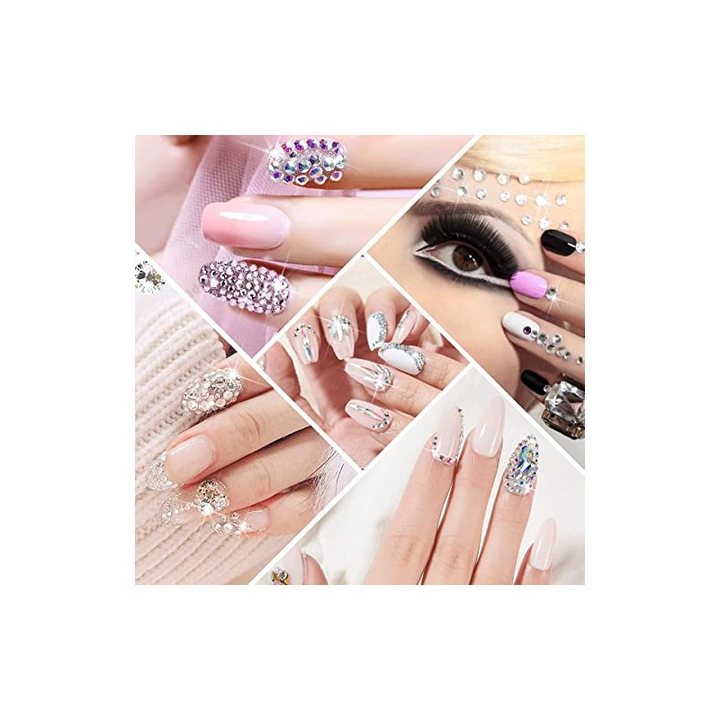 HASTHIP® Kit de Arte de Uñas con Diamantes Imitación Multicolor,Herramientas