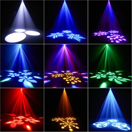 150W LED Moving Head DJ Lights 8 Gobos 8 Colors 3 Prism Bee Eye Stage Lighting 90W+6X10W Strobe Light RGBW 4-in-1 Party Light by Sound-Activated Automatic DMX 512 15CH Control for Club Wedding KTV