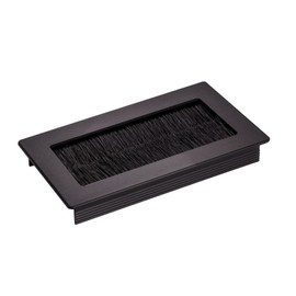SOTECH 1 x Toledo cable passage made of anodised aluminium, black, 100 x 70 mm, installation dimensions: 90 x 62 x 15.3 mm cable guide